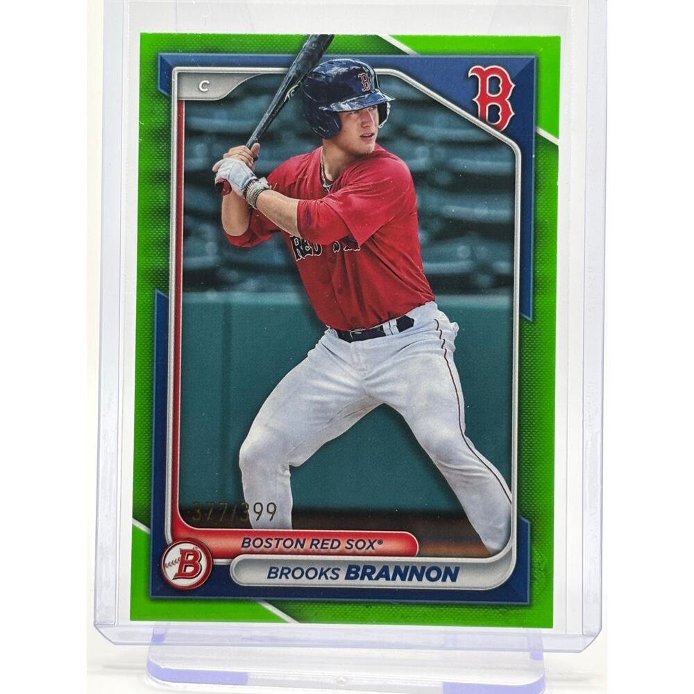 2024 Bowman Brooks Brannon Prospect  Green Border 377/399 Boston Red Sox